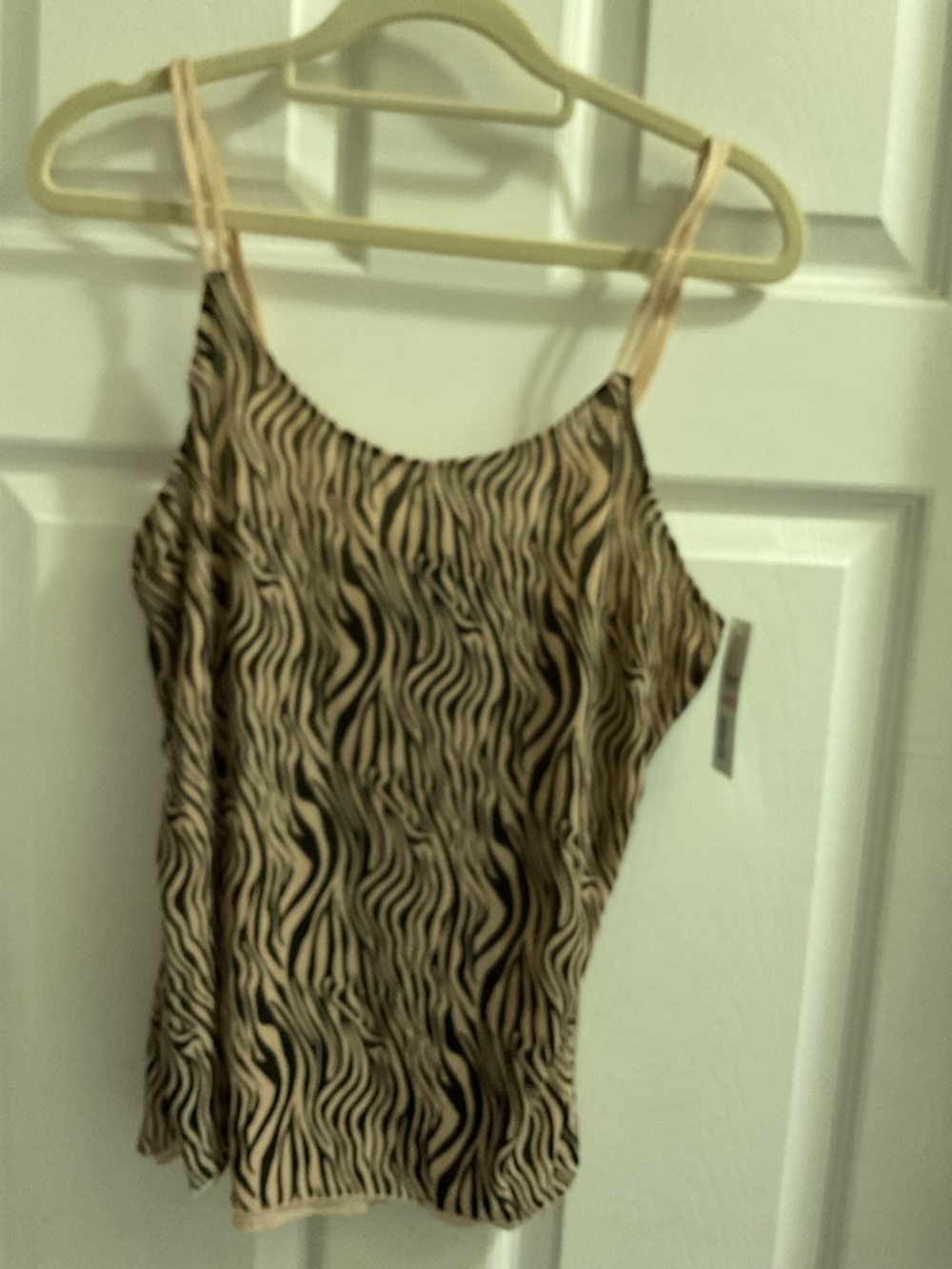 New with tag. George Zebra Stripe Silky Camisole w/ Adjustable Spaghetti Straps
